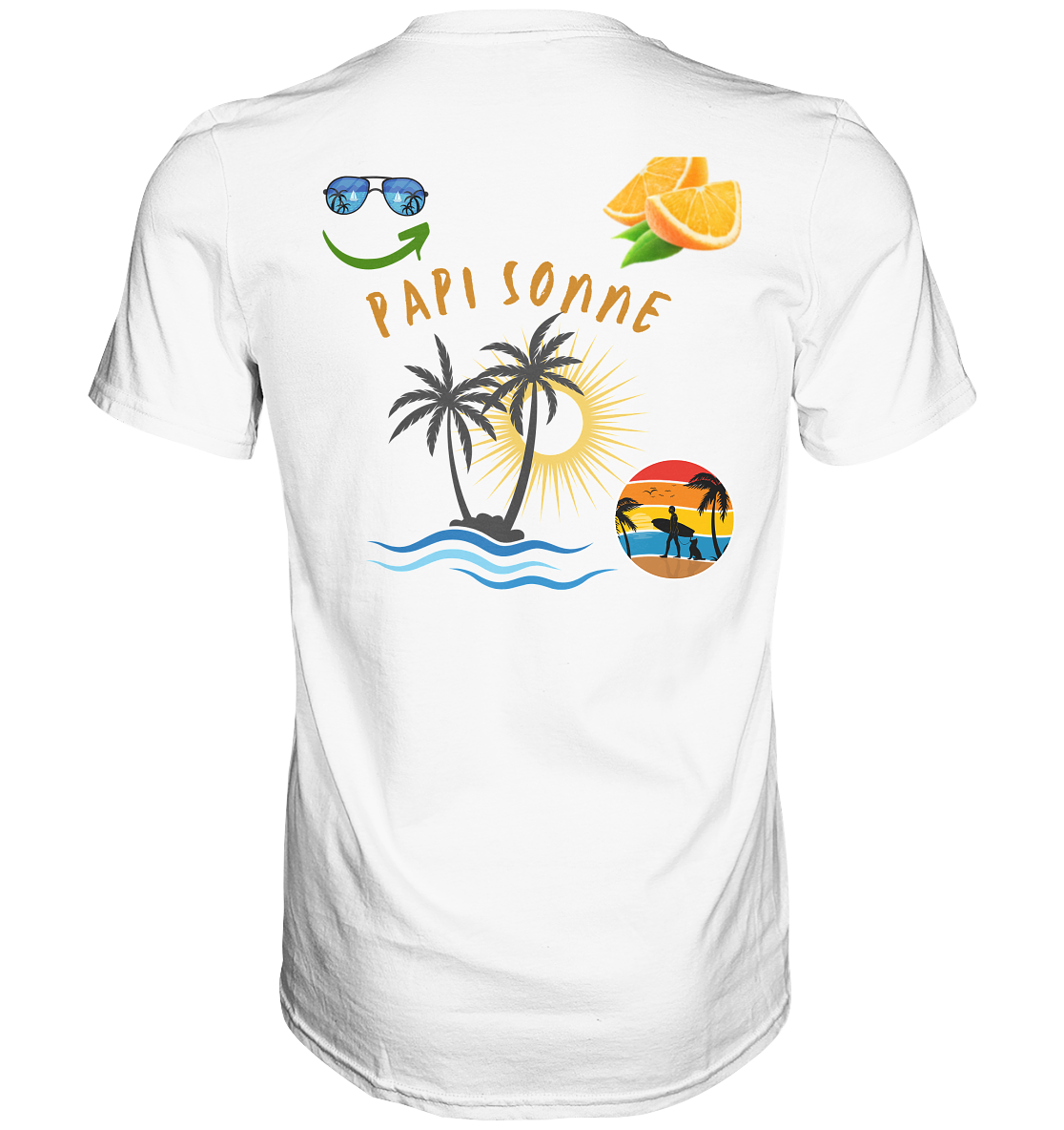 Papi Sonne - Summer Vipes, versch. Farben, - Premium Shirt