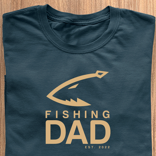 Fishing Dad T-Shirt - Datum personalisierbar