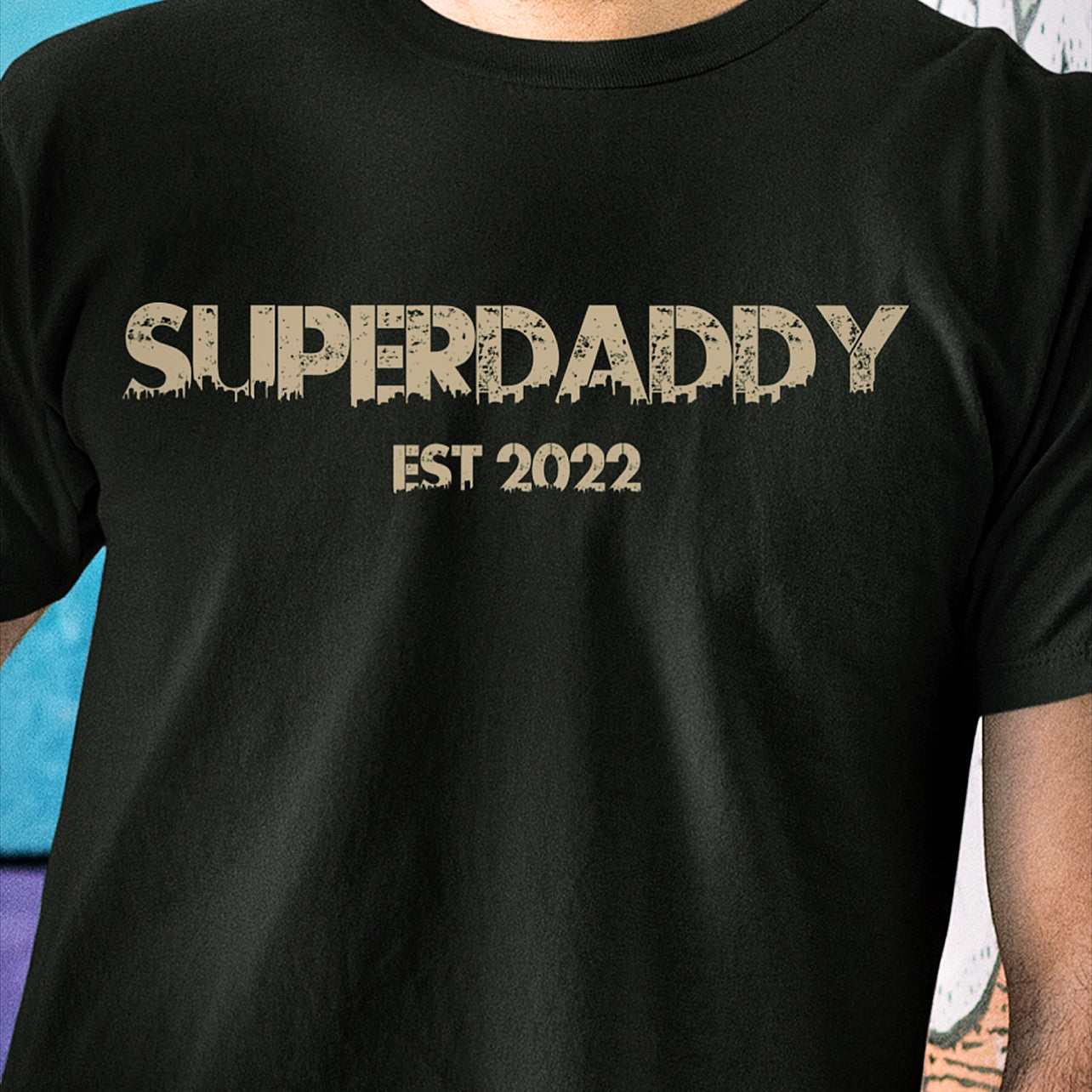 Superdaddy T-Shirt - Datum personalisierbar